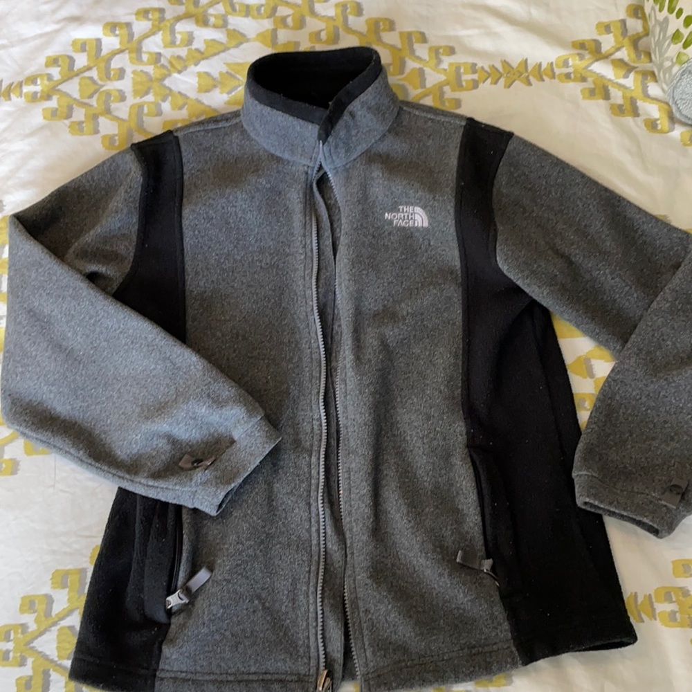 The North Face black gray unisex fleece